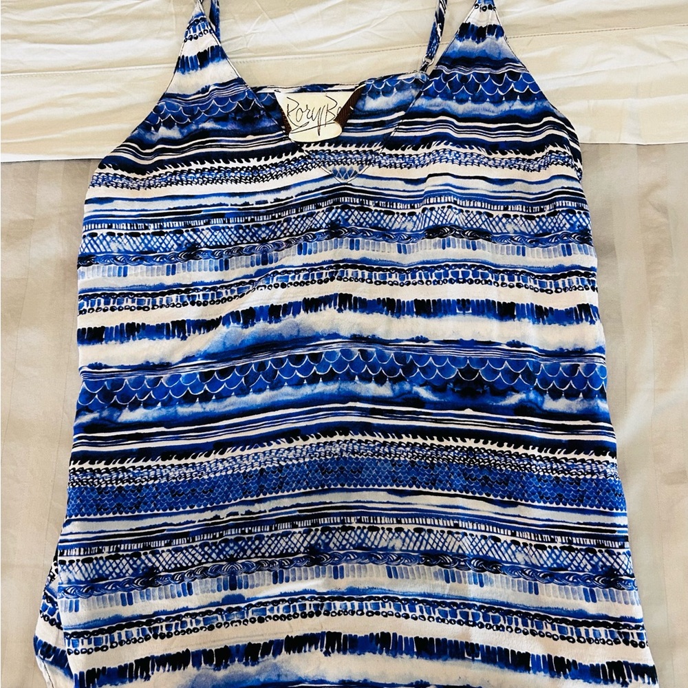 Roxy Blue Patterned Women's Top - image 1